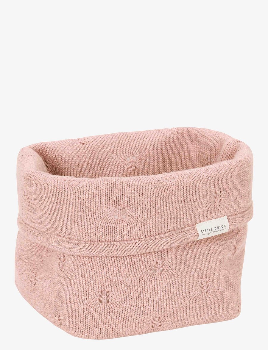 Little Dutch - Little Dutch - Knitted storage basket small Pure Blossom - förvaringskorgar - pink - 0