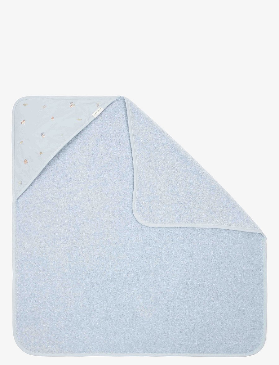 Little Dutch - Little Dutch - Hooded towel embroidered Blue - 75x75 cm - handdukar - blue - 1