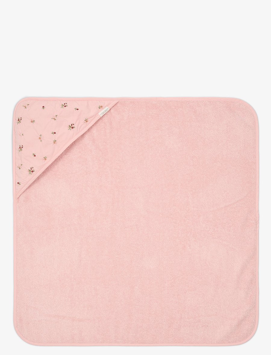 Little Dutch - Little Dutch - Hooded towel embroidered Blossom - 75x75 cm - handdukar - pink - 2