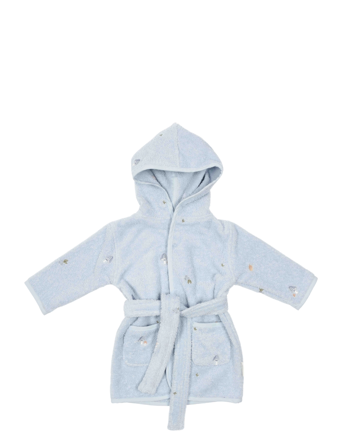 Little Dutch Little Dutch - Badekåbe broderet Denim Blue – 86/92 - Badekåber - BLUE / blue