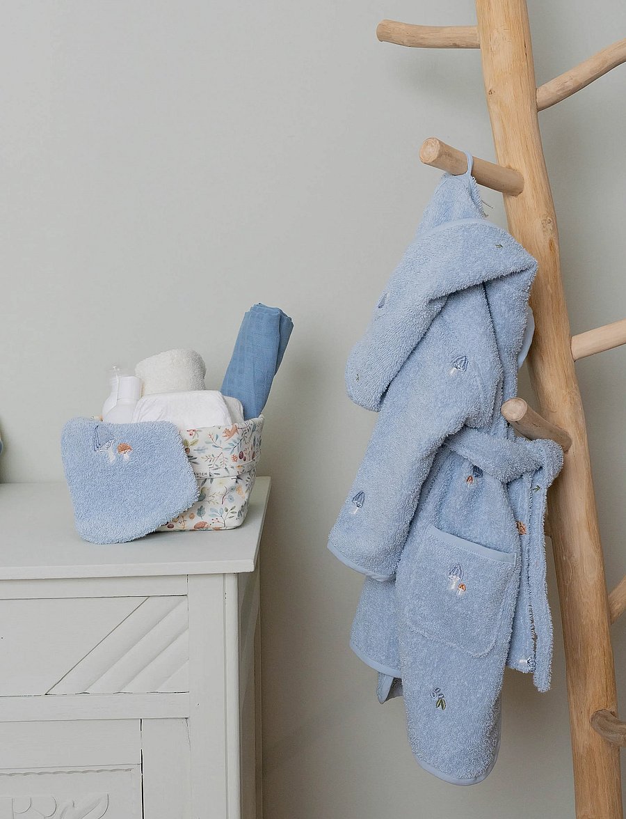 Little Dutch - Bathrobe embroidered - morgonrockar - blue - 5