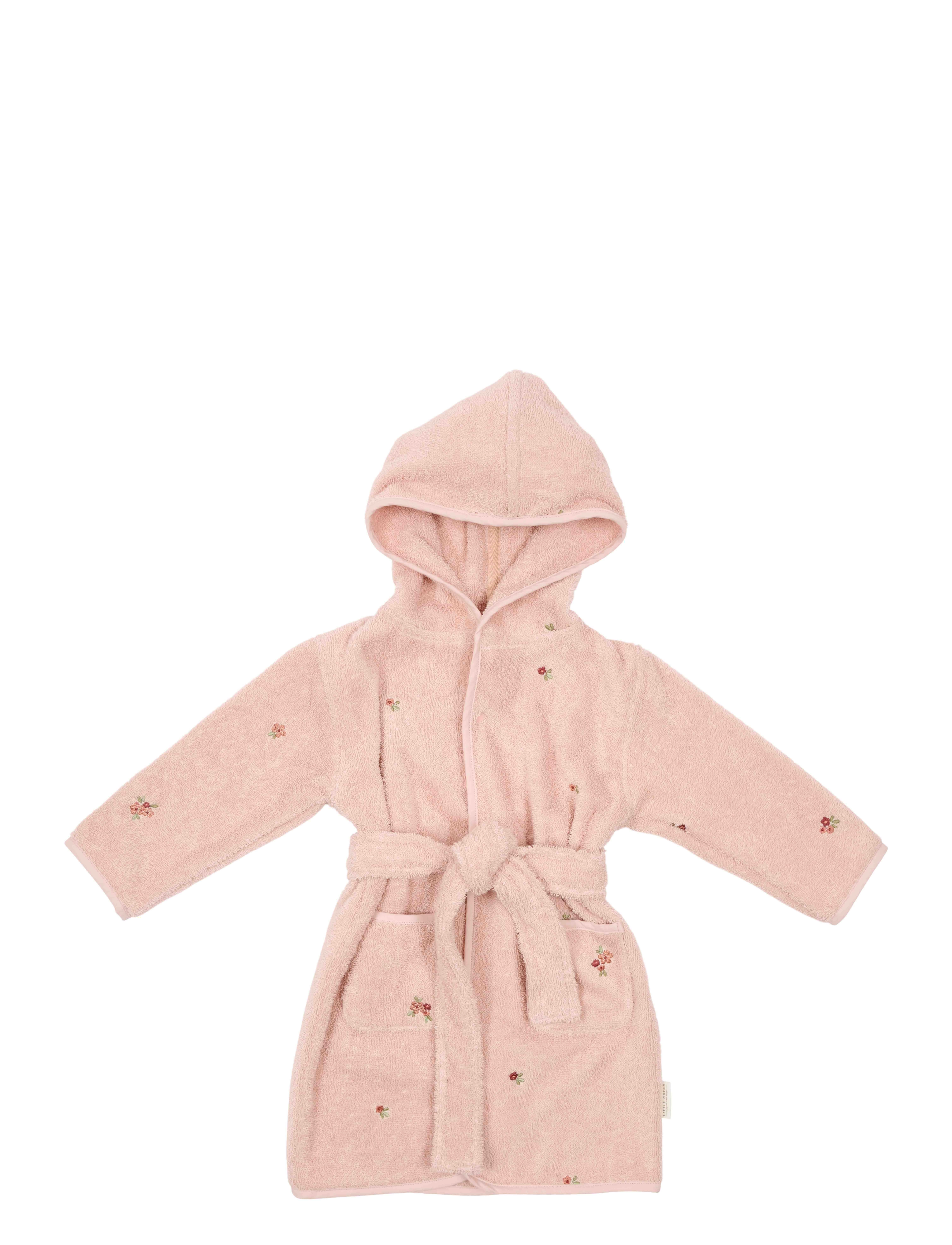 Little Dutch Bathrobe embroidered - 4 for 3 - PINK / pink/rose