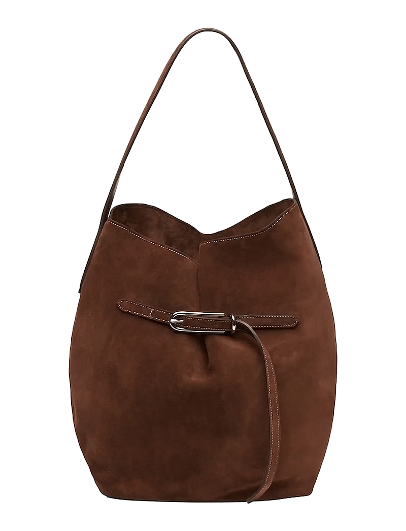 Liffner - BELTED BUCKET BAG LARGE - mode trends - dark brown - 0