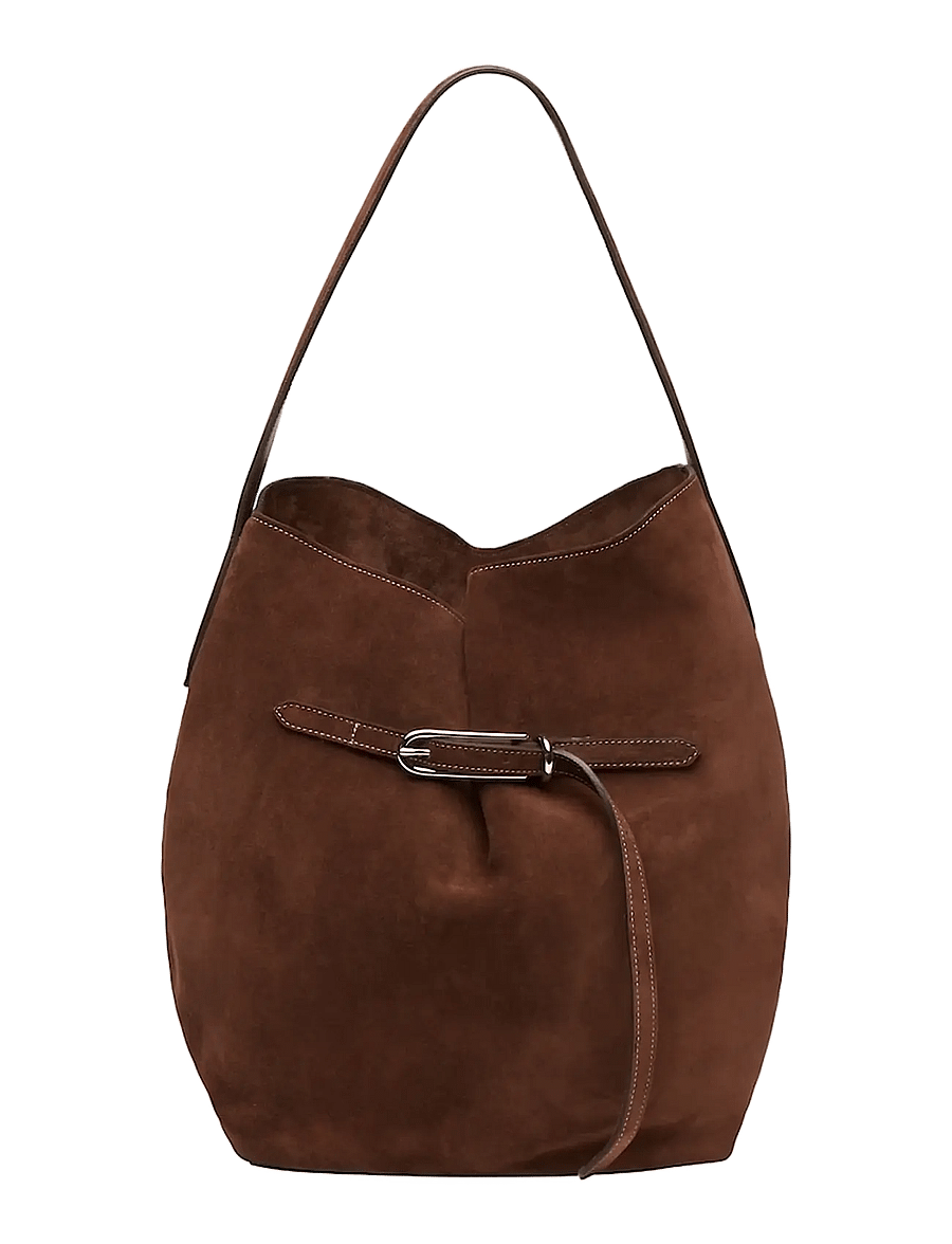 Liffner - BELTED BUCKET BAG LARGE - modetrends - dark brown - 0