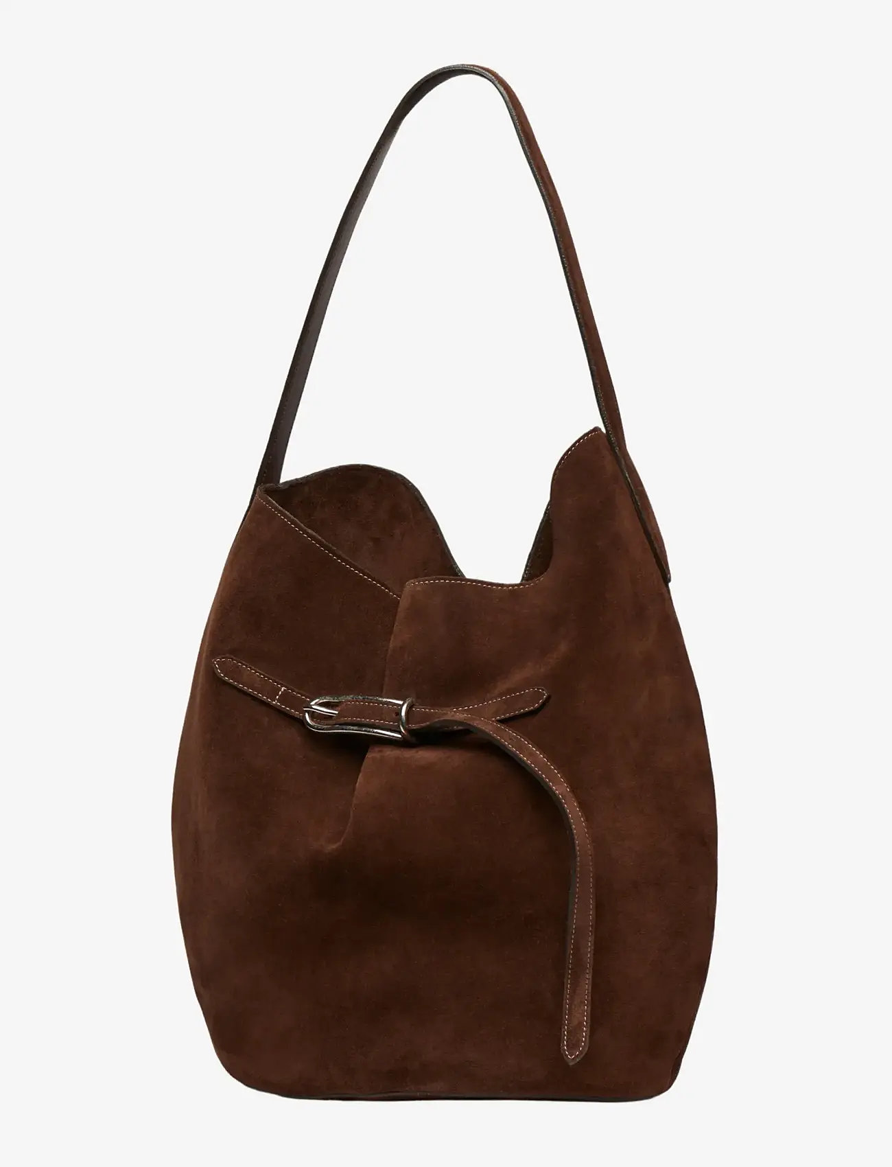 Liffner - BELTED BUCKET BAG LARGE - mode trends - dark brown - 1
