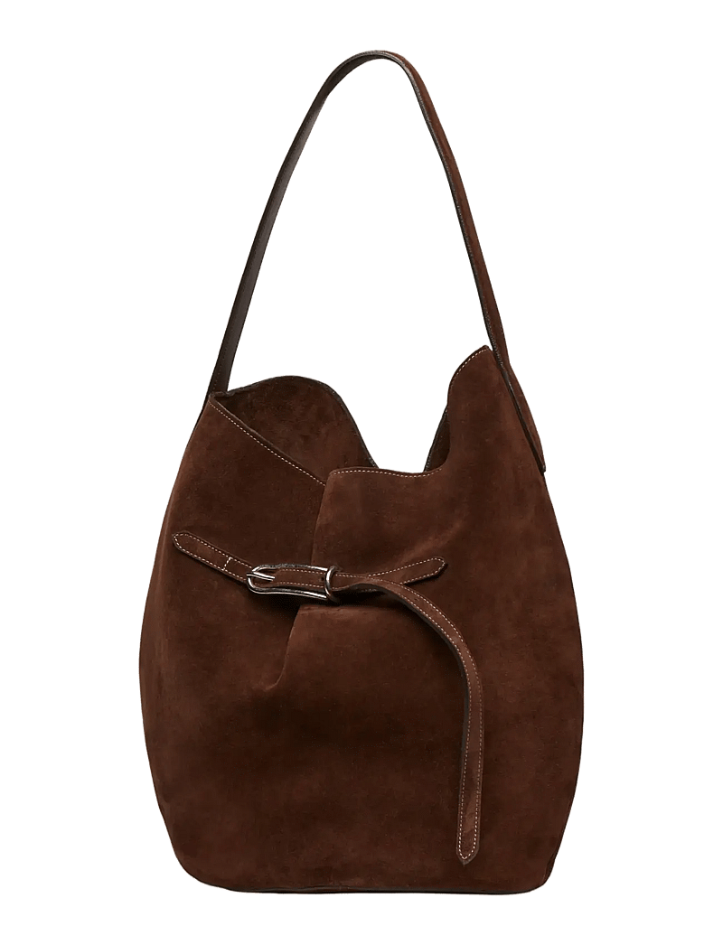 Liffner - BELTED BUCKET BAG LARGE - mode trends - dark brown - 1
