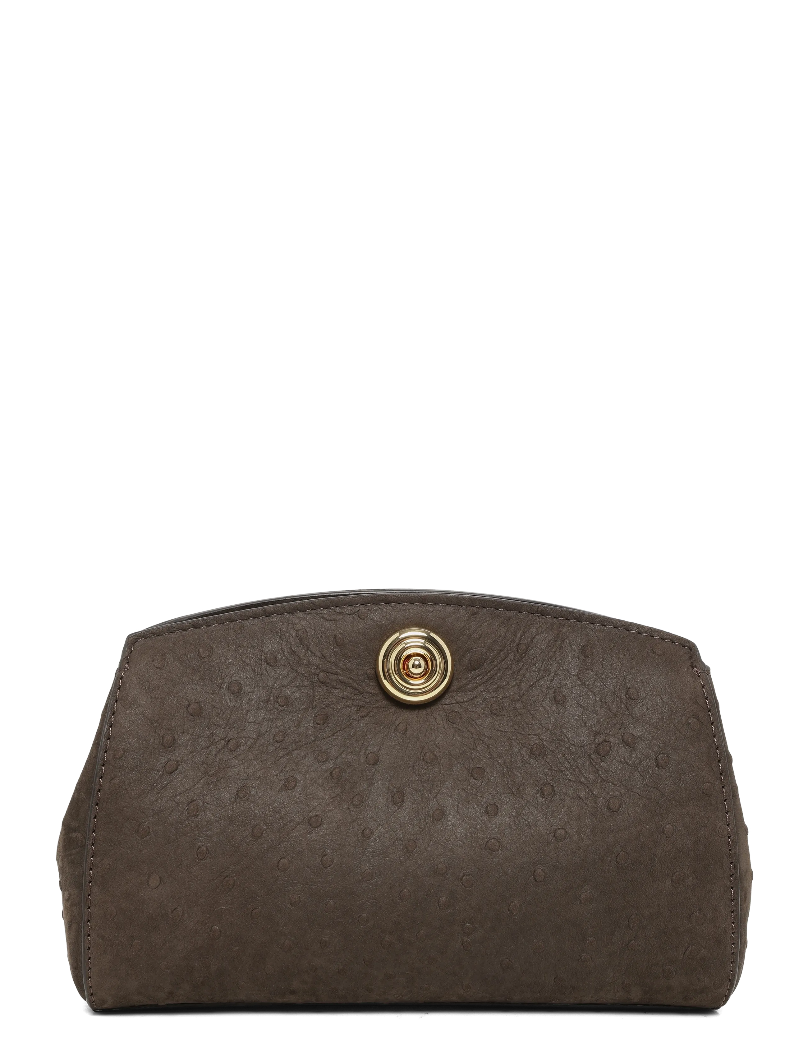 Liffner Pushlock Clutch, One Size, Brown, Tasker > Clutches, Dame