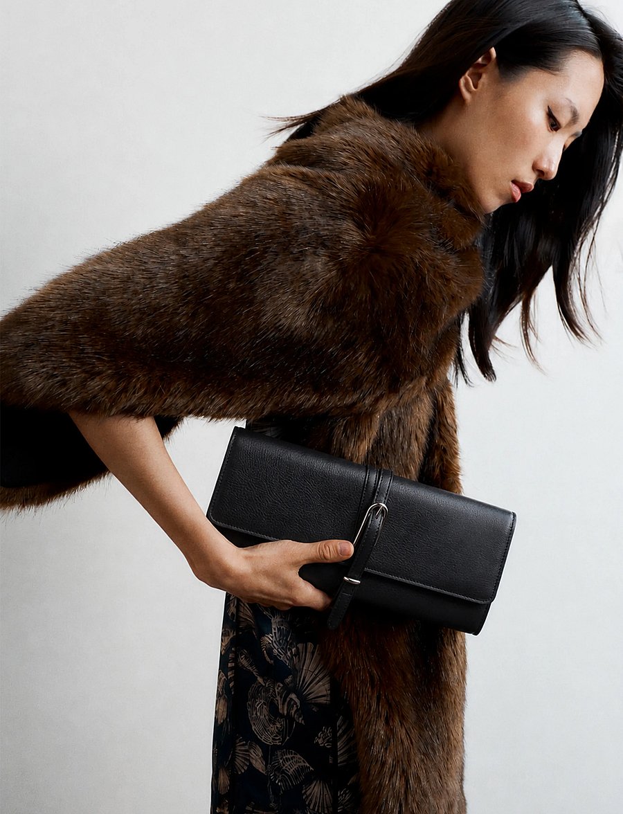 Liffner - BELTED CLUTCH - særlige begivenheder - black - 0