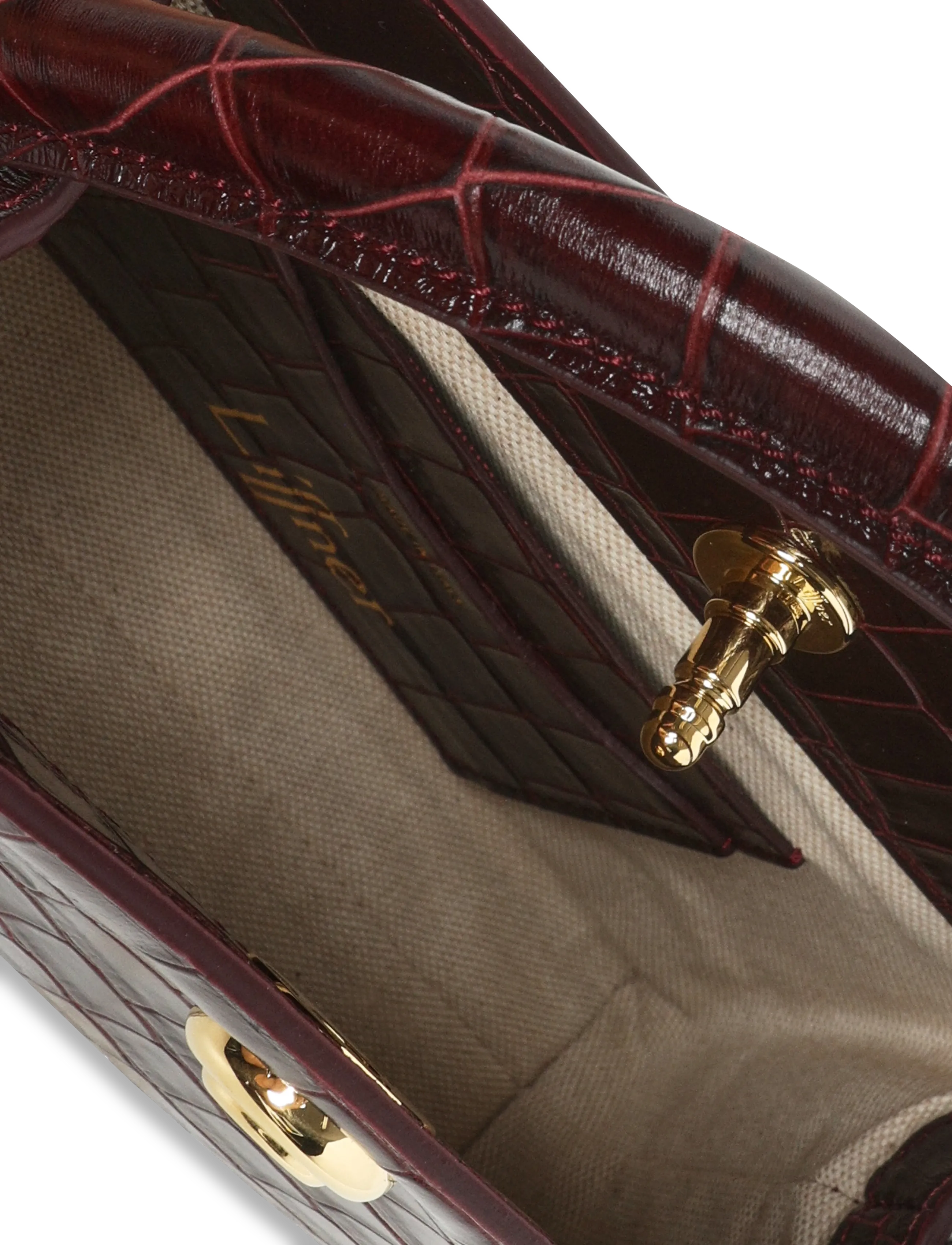 Liffner - PUSHLOCK LADY BAG MINI - besondere anlässe - burgundy - 3