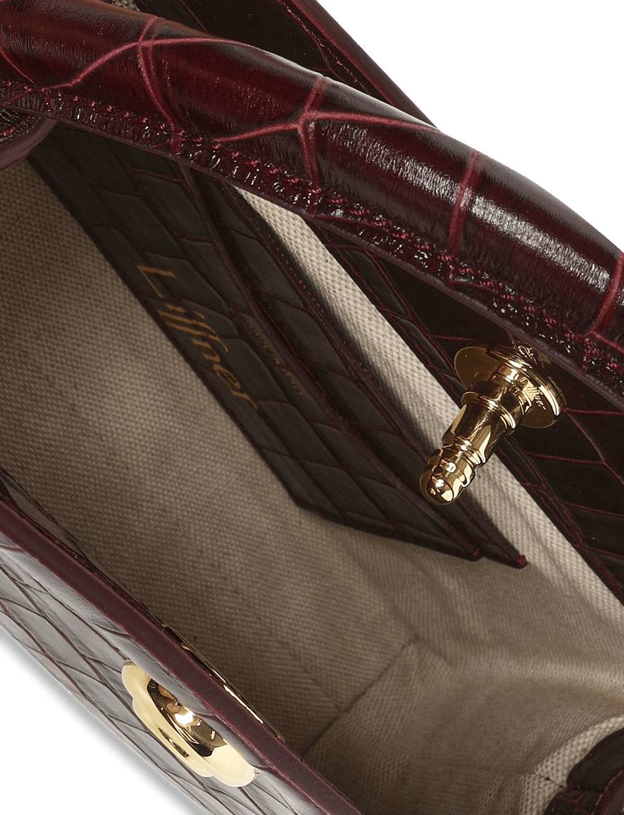 Liffner - PUSHLOCK LADY BAG MINI - besondere anlässe - burgundy - 3