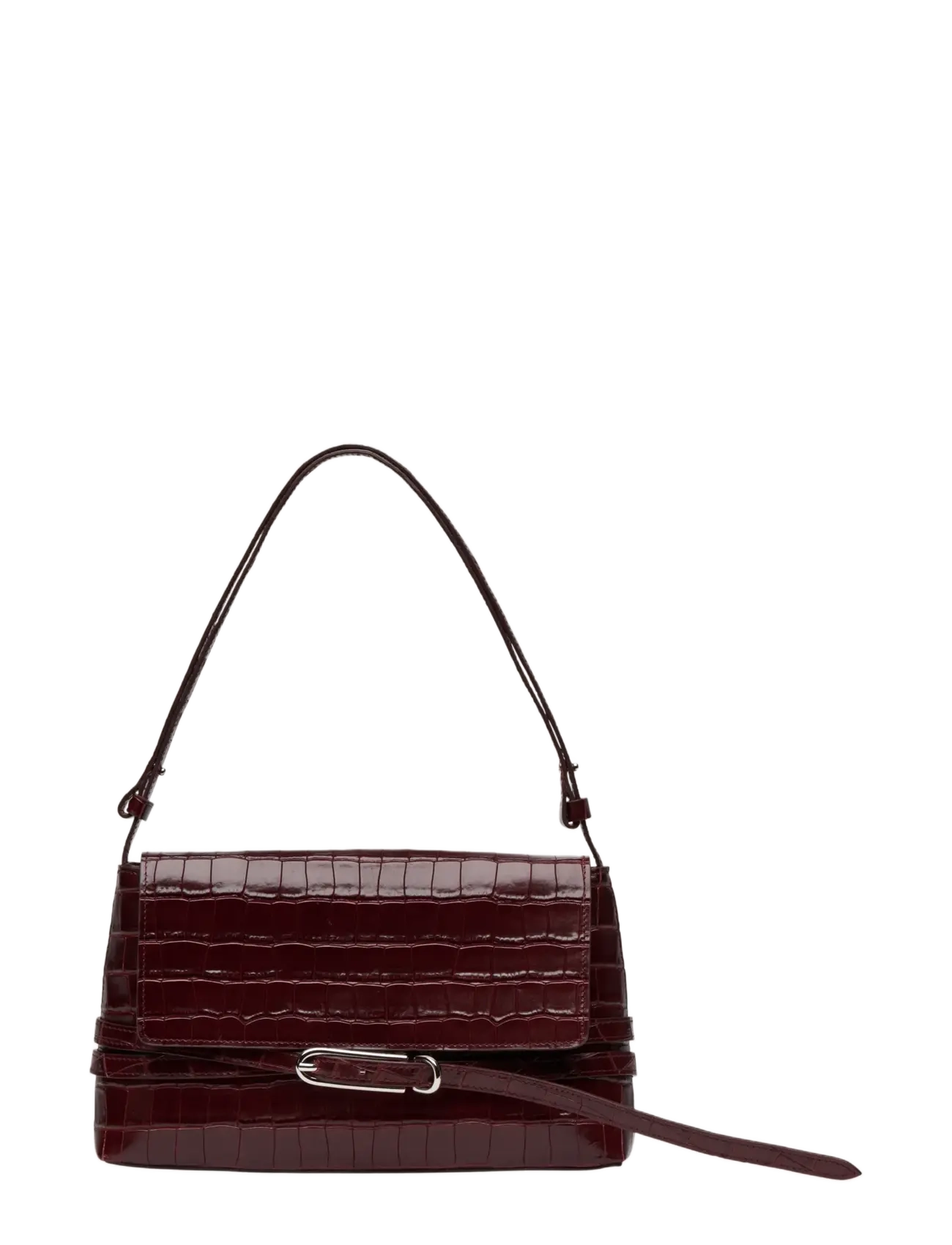 Liffner BELTED SHOULDER BAG - Skuldertasker - BURGUNDY / burgundy