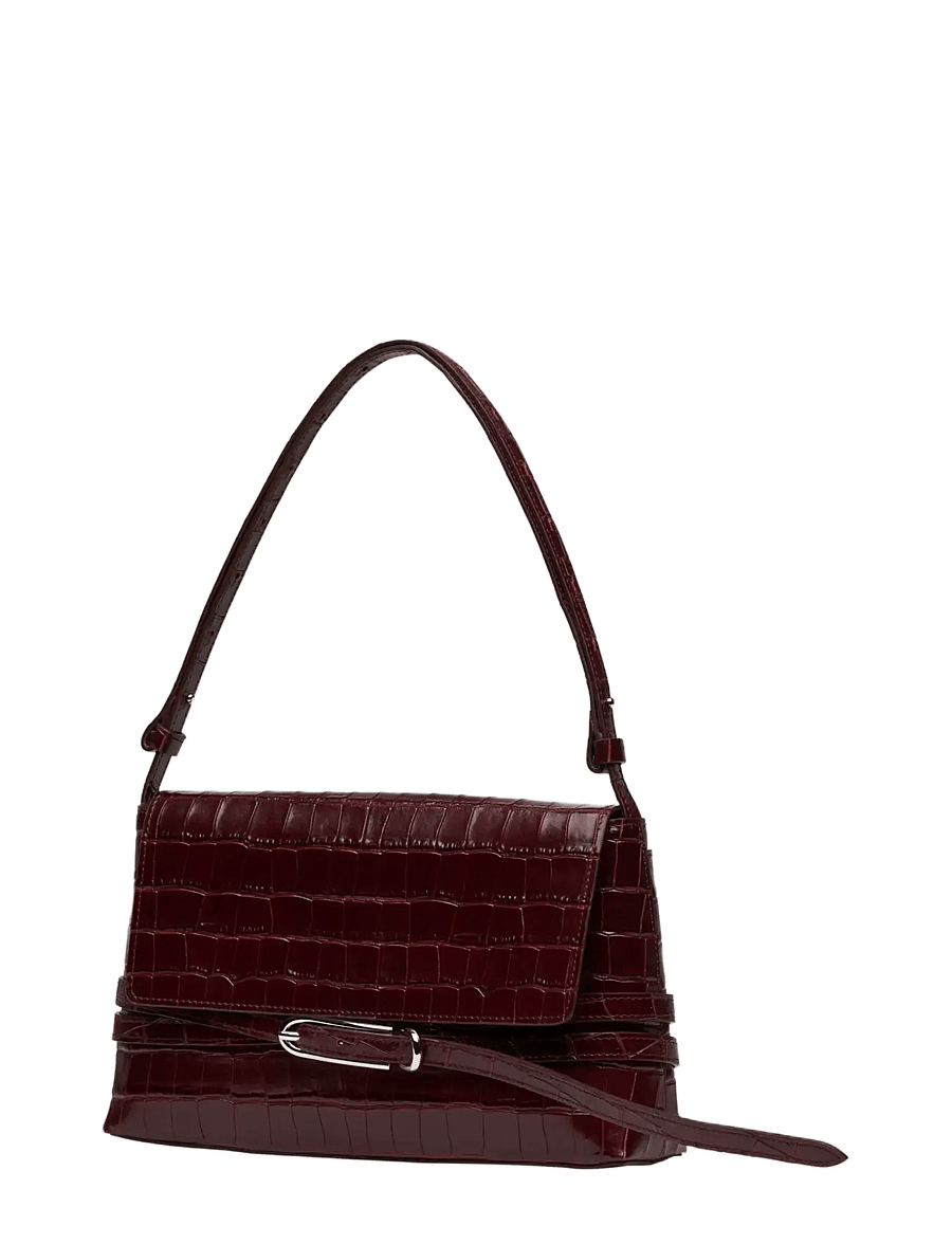 Liffner - BELTED SHOULDER BAG - mode trends - burgundy - 2