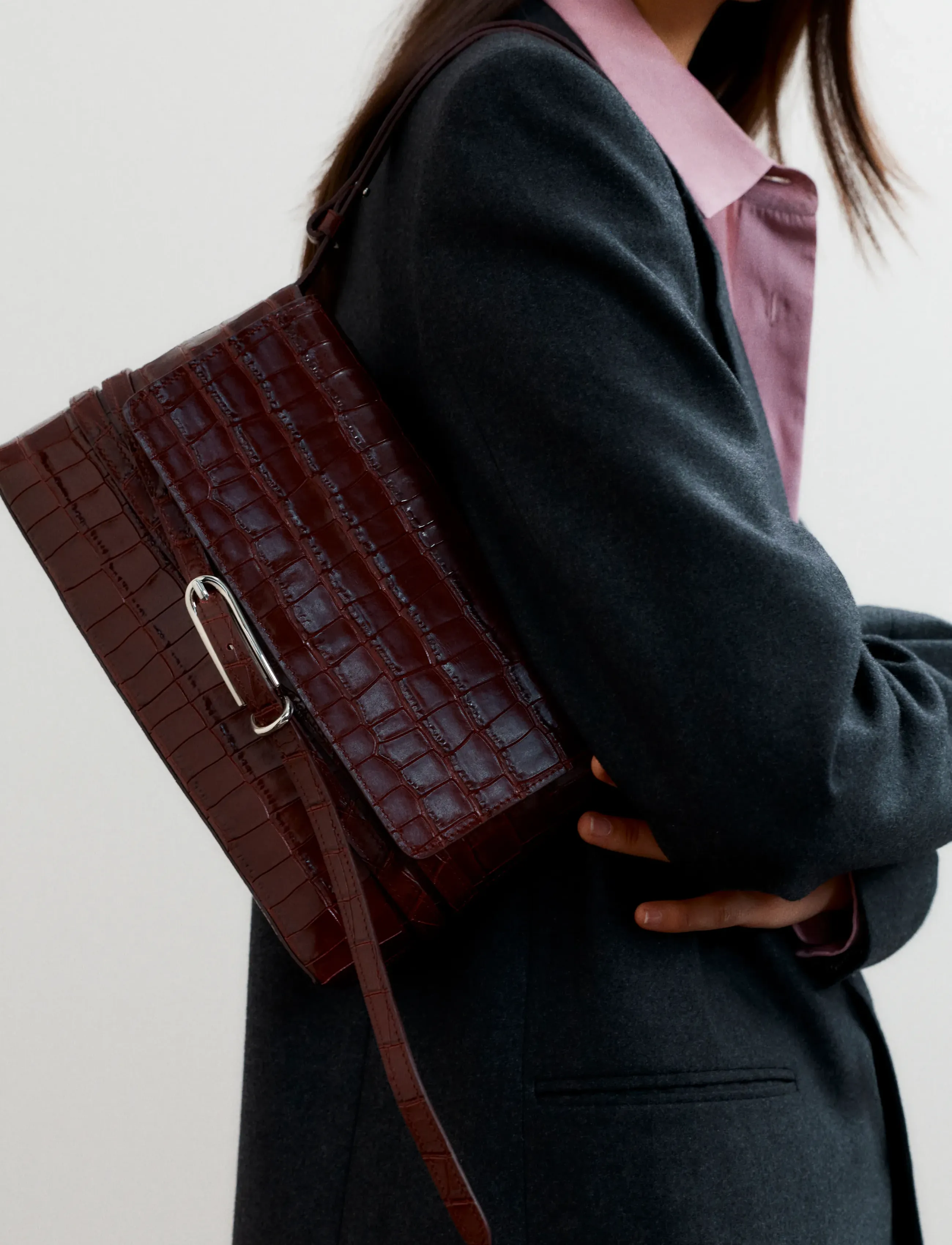 Liffner - BELTED SHOULDER BAG - mode trends - burgundy - 0