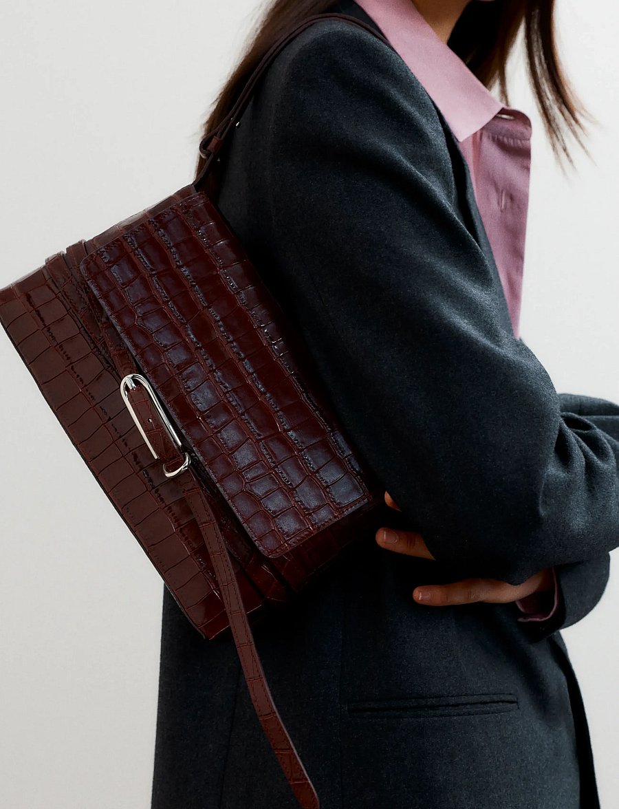 Liffner - BELTED SHOULDER BAG - mode trends - burgundy - 0