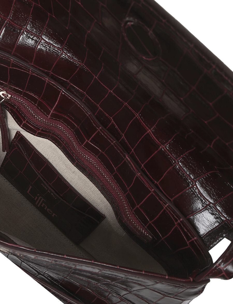 Liffner - BELTED SHOULDER BAG - modetrender - burgundy - 4