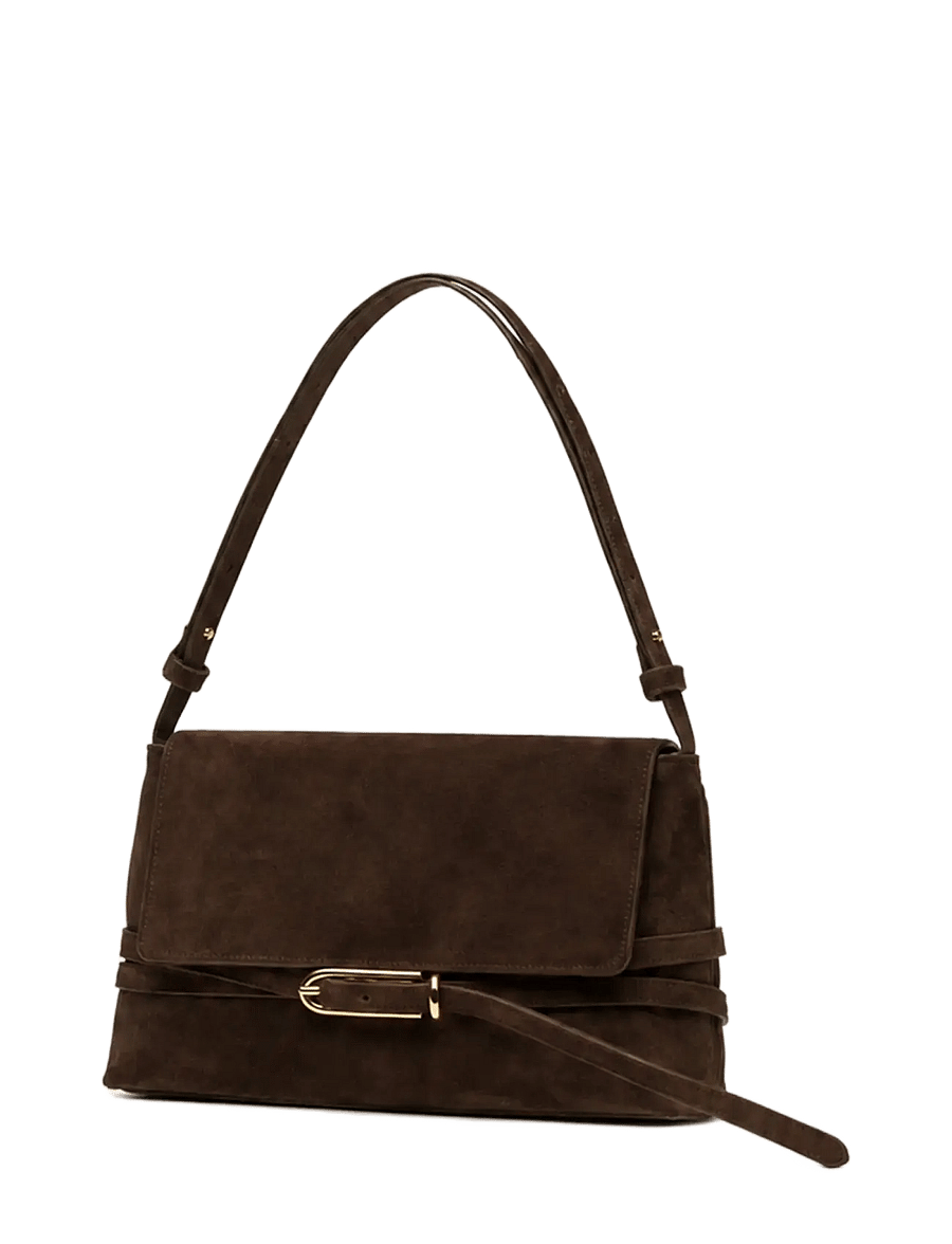 Liffner - BELTED SHOULDER BAG - moetrendid - dark brown - 2