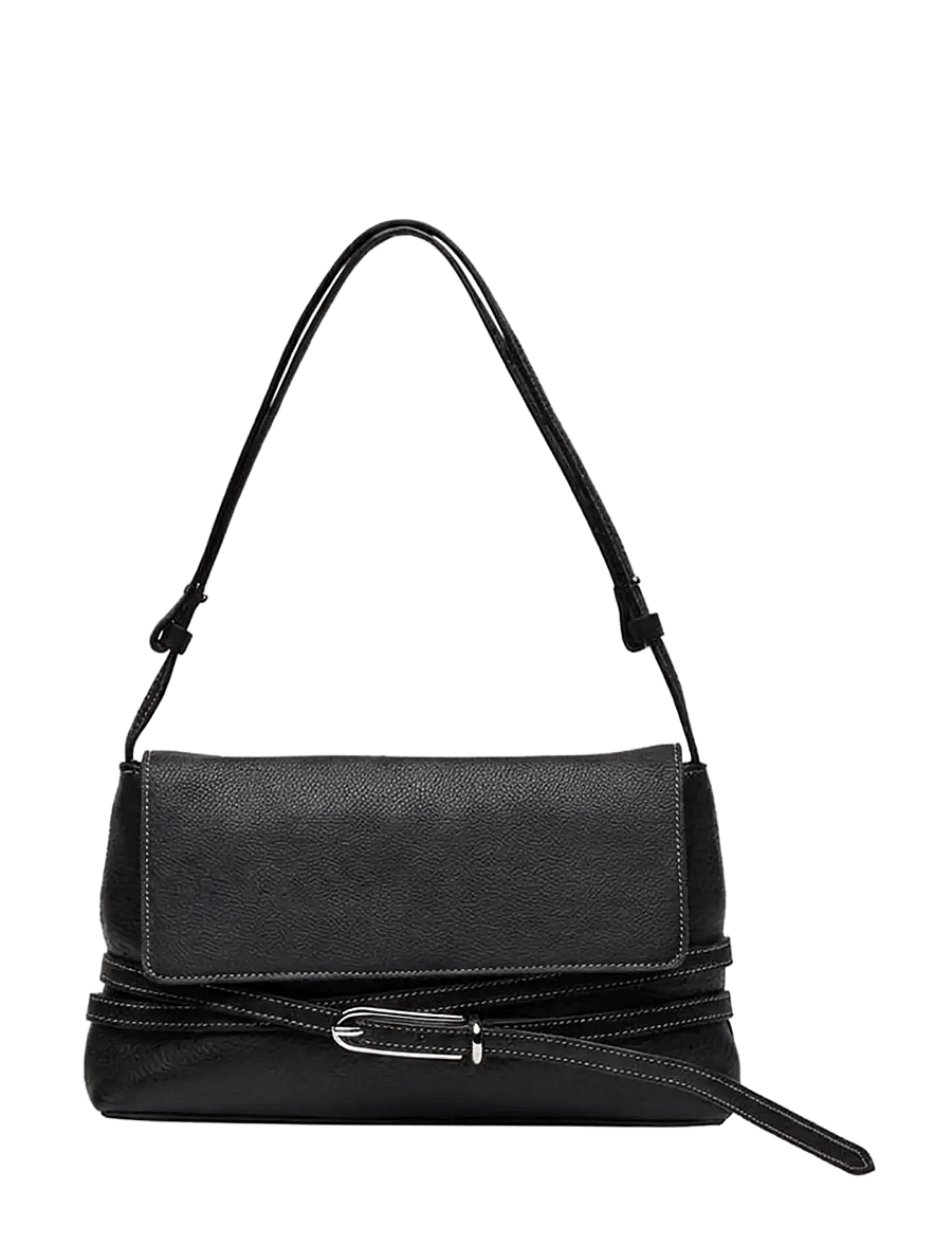 Liffner - BELTED SHOULDER BAG - moetrendid - black - 1