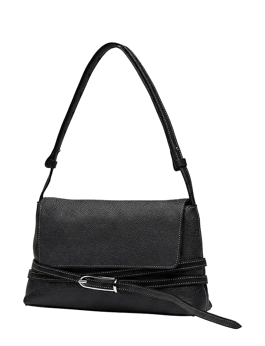 Liffner - BELTED SHOULDER BAG - moetrendid - black - 2