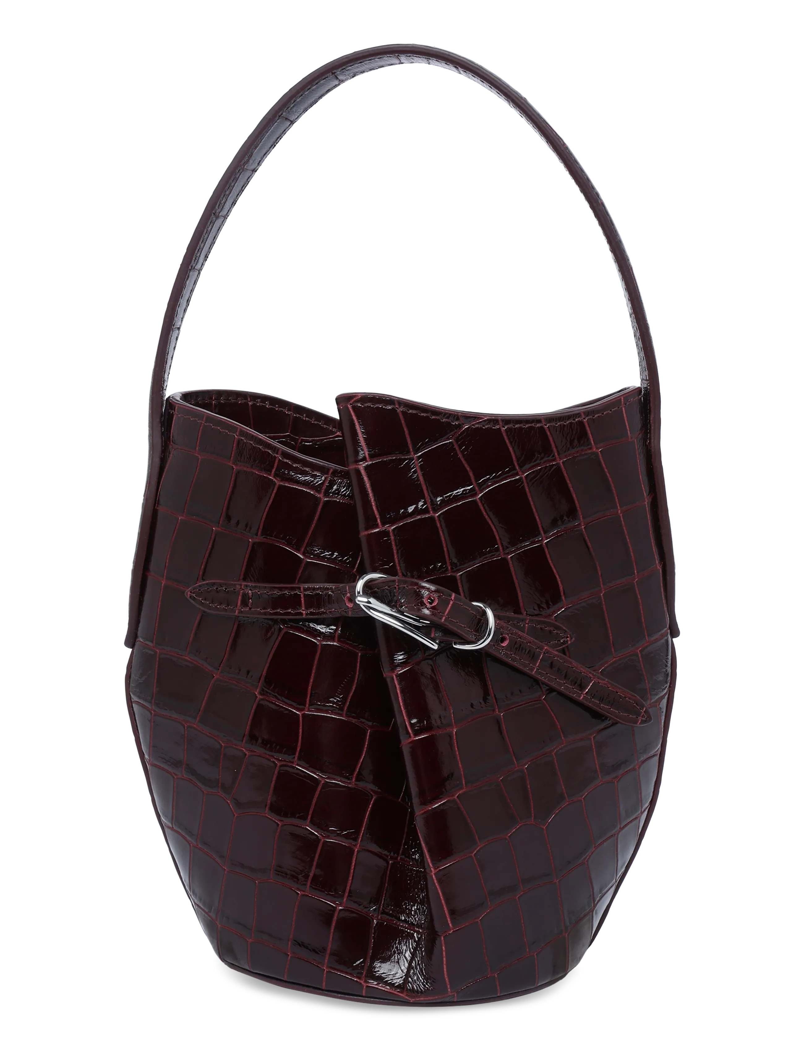 Liffner BELTED BUCKET BAG MICRO - Bags - BURGUNDY / burgundy