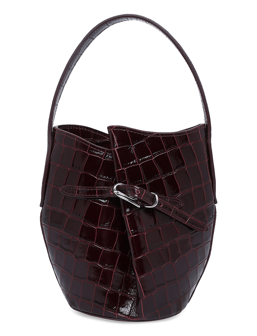 Liffner - BELTED BUCKET BAG MICRO - modes tendences - burgundy - 0