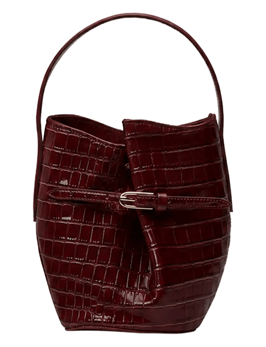 Liffner - BELTED BUCKET BAG MICRO - modetrender - burgundy - 0