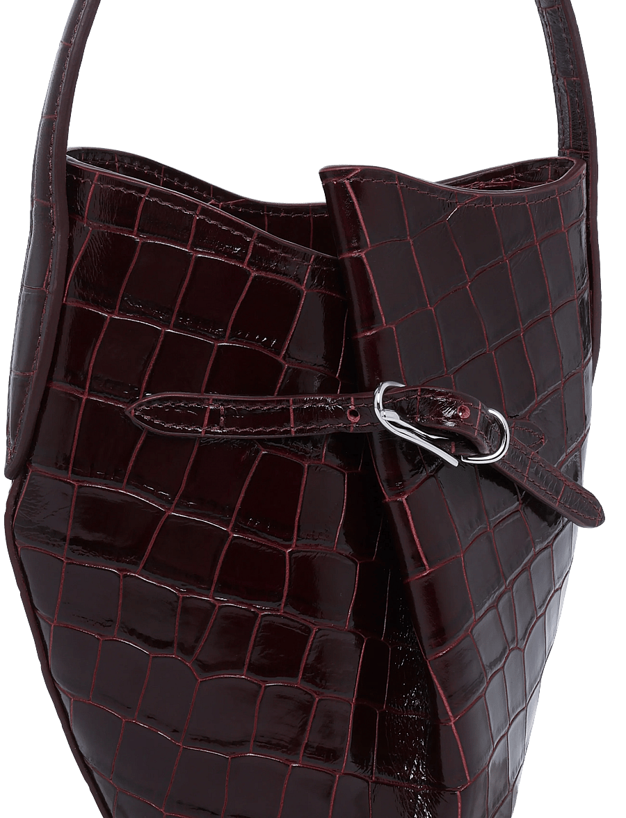 Liffner - BELTED BUCKET BAG MICRO - modes tendences - burgundy - 2