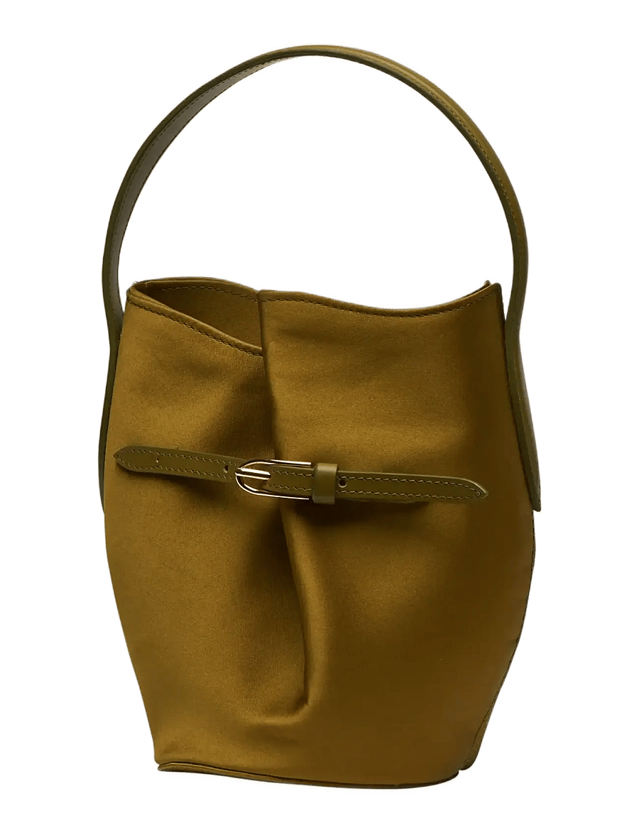 Liffner - BELTED BUCKET BAG MICRO - mode trends - warm green - 2