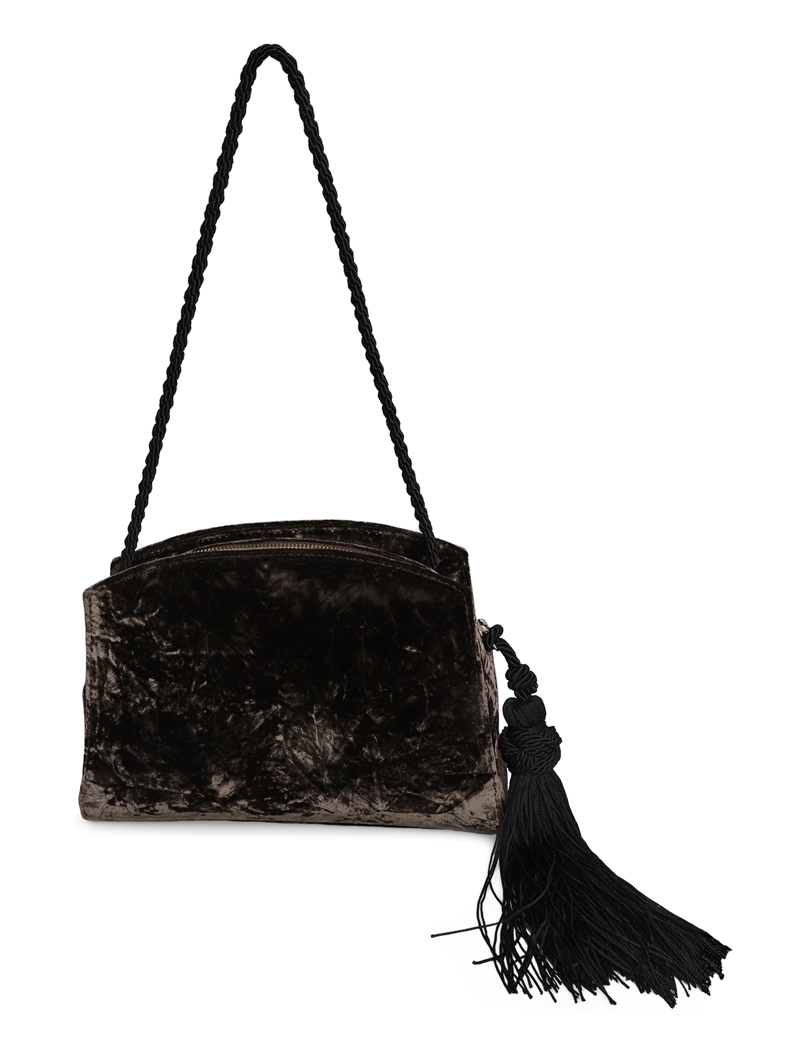 Liffner TASSEL CLUTCH - Väskor - BROWN / brown