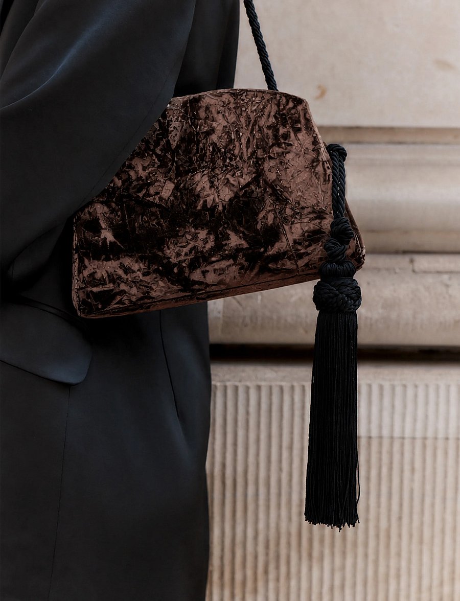Liffner - TASSEL CLUTCH - modetrender - brown - 0