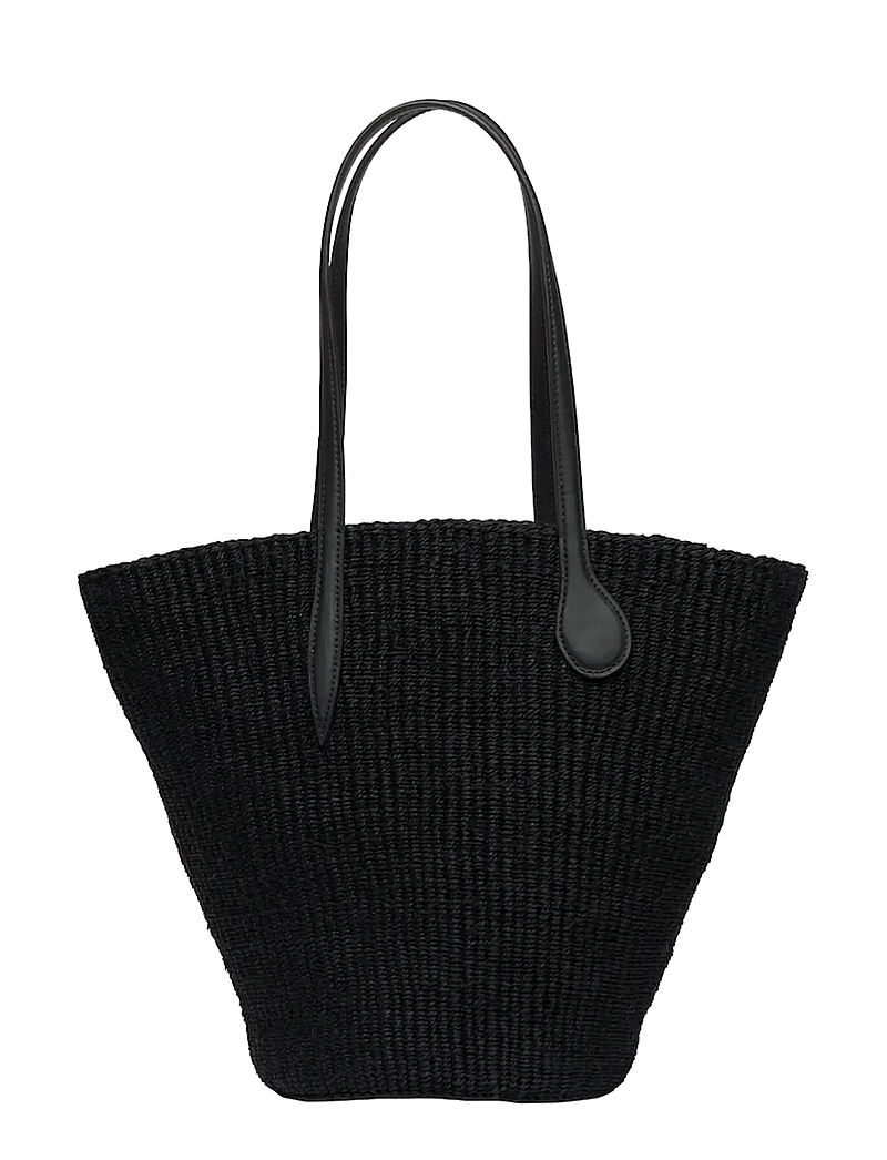 Liffner - STRAW BASKET - tote bags - black - 1