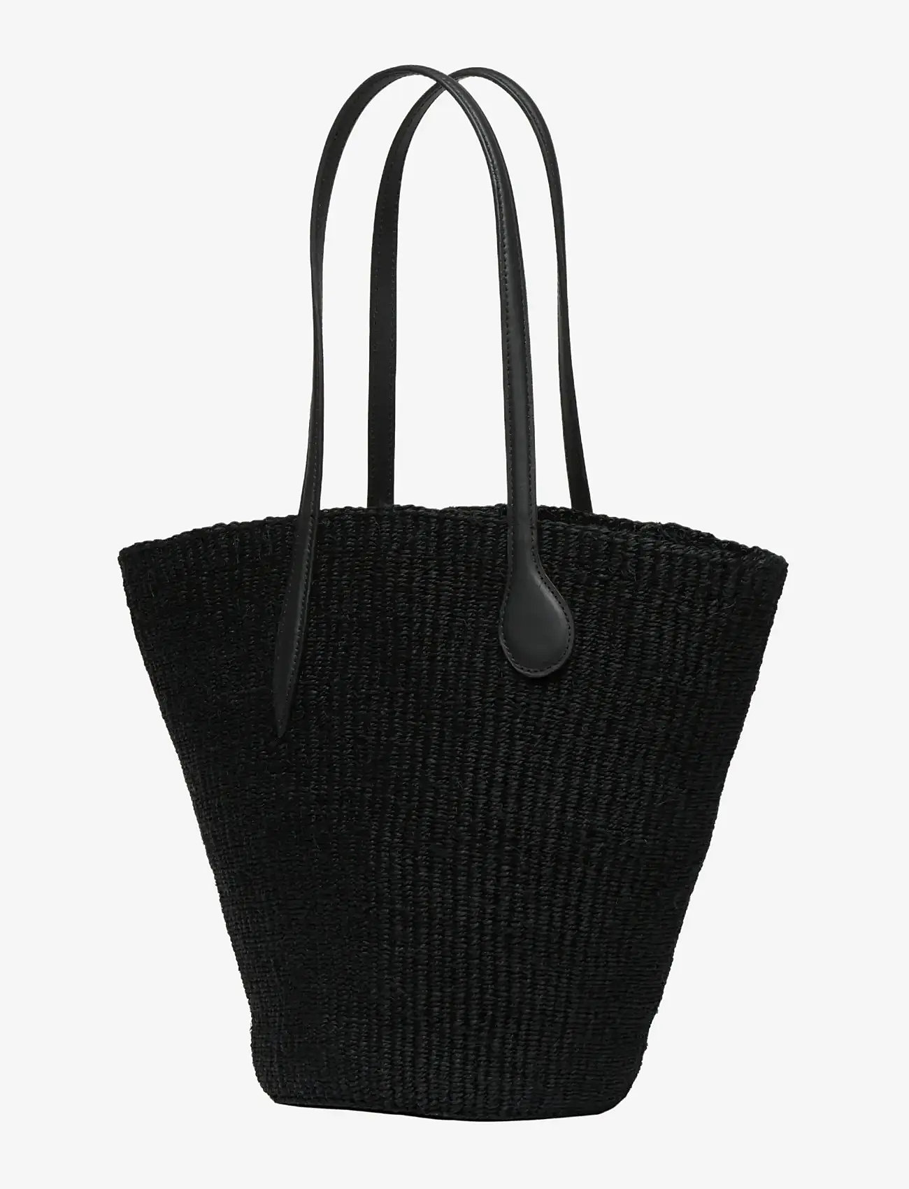 Liffner - STRAW BASKET - tote bags - black - 2
