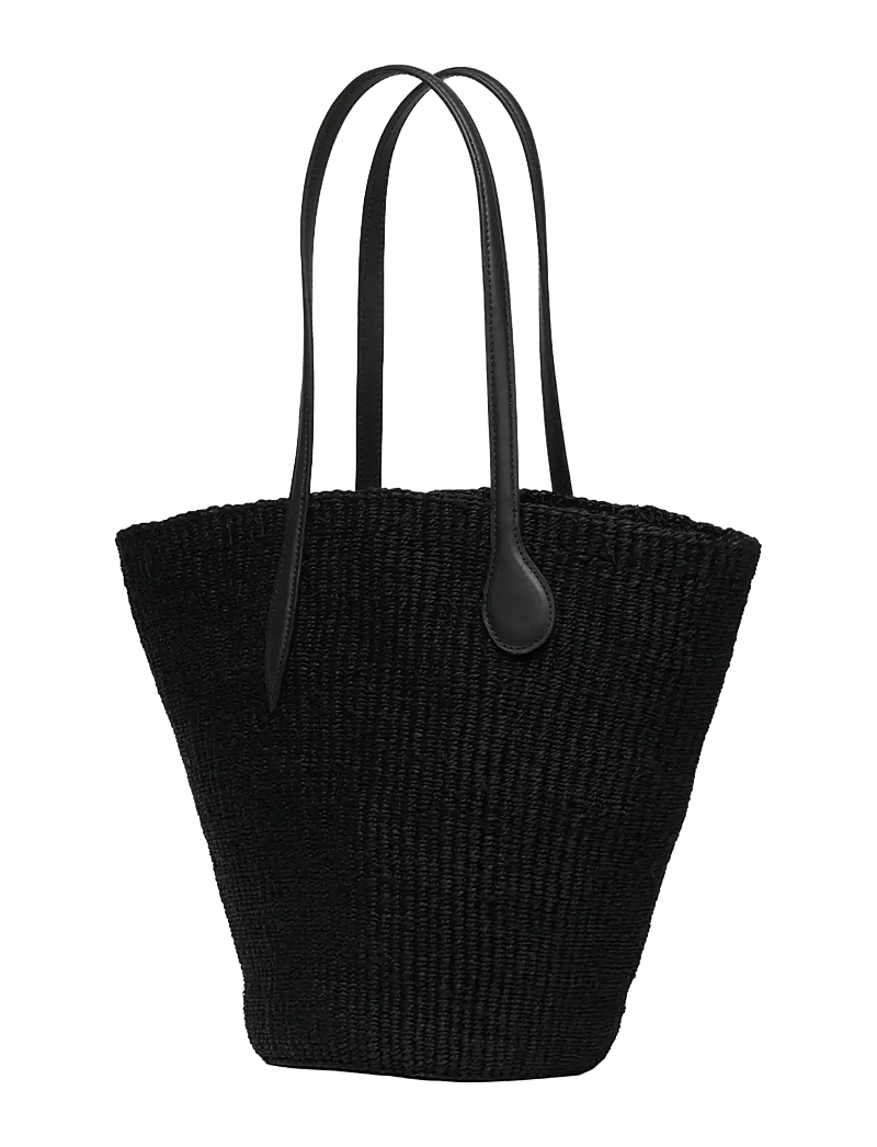 Liffner - STRAW BASKET - tote bags - black - 2
