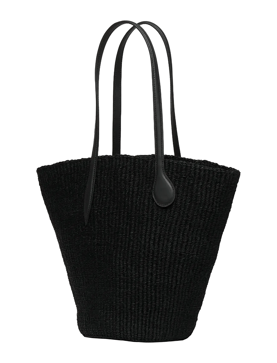 Liffner - STRAW BASKET - totes - black - 2