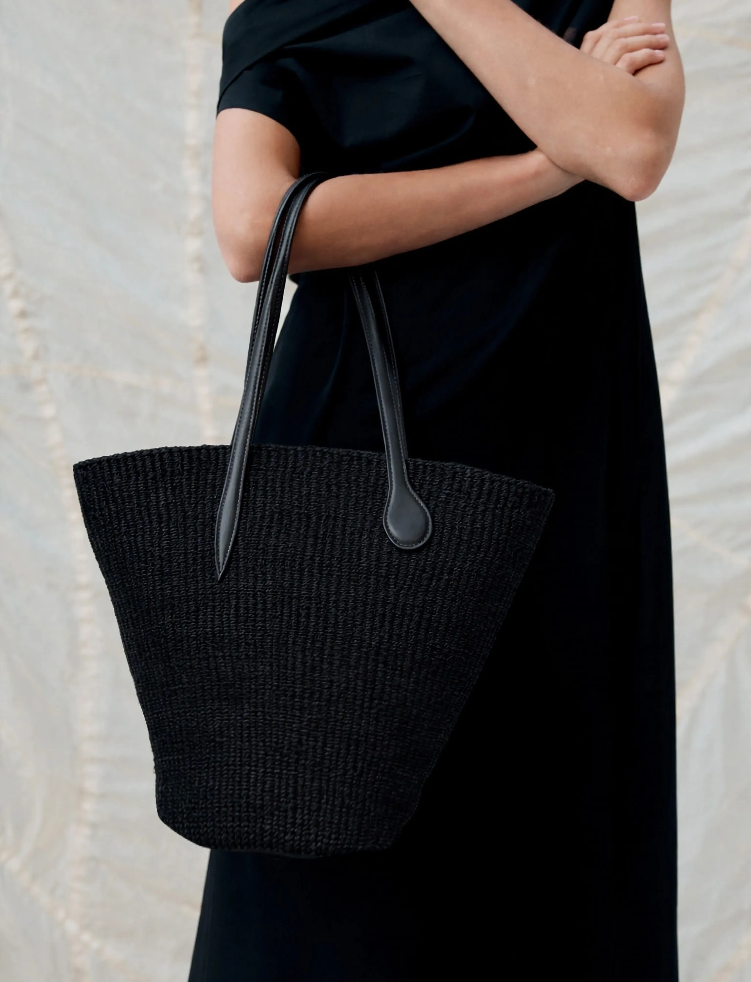 Liffner Straw Basket, One Size, Bags, Schwarz - Totes, Frauen