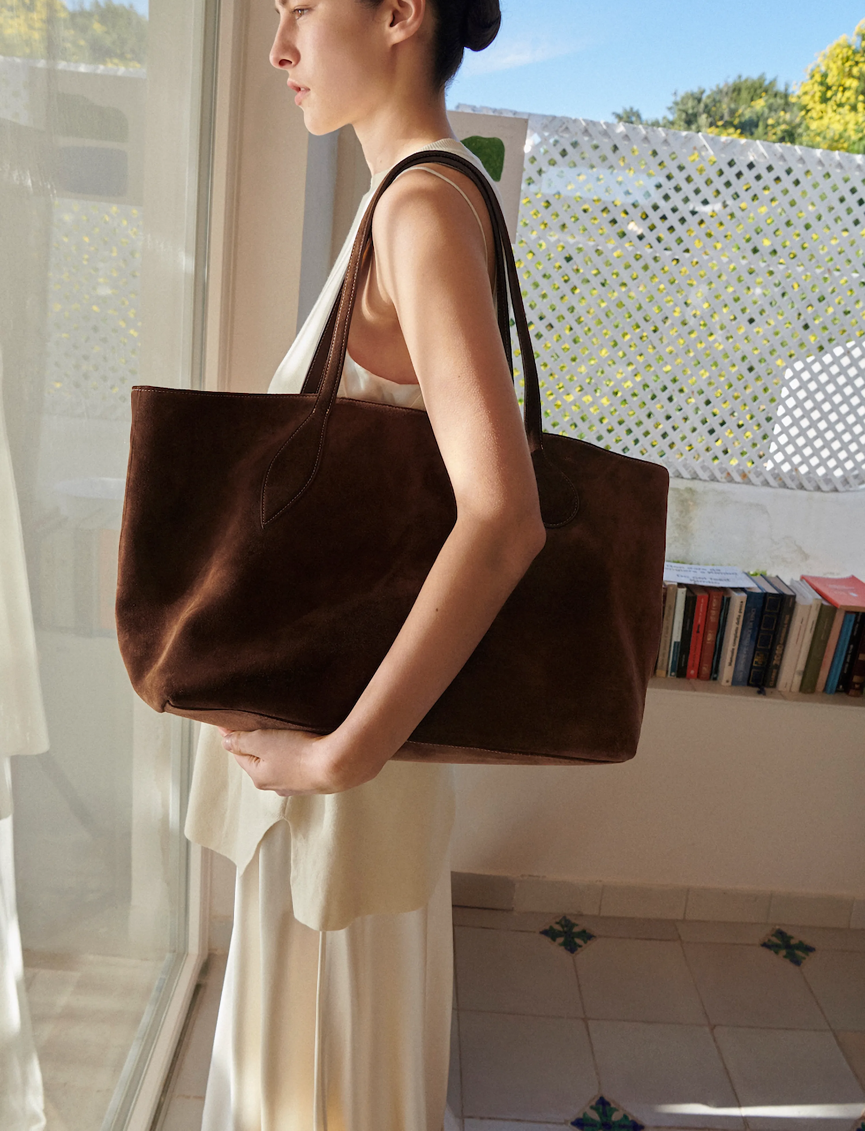 Liffner - MEGA SPROUT TOTE - tote bags - dark brown - 3
