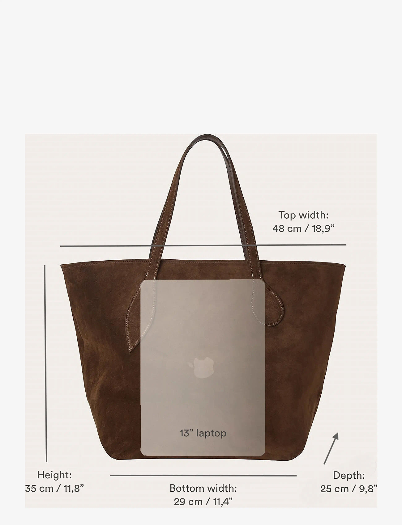 Liffner - SPROUT TOTE - dark brown - 3