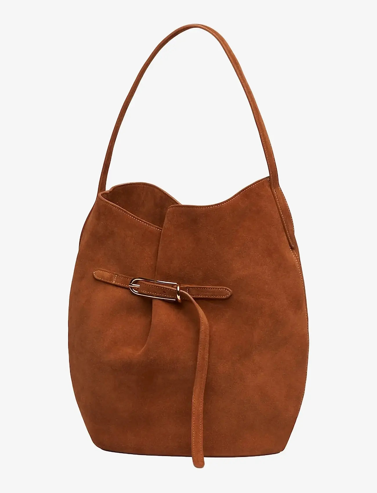 Liffner - BELTED BUCKET BAG LARGE - käekotid - saddle brown - 2
