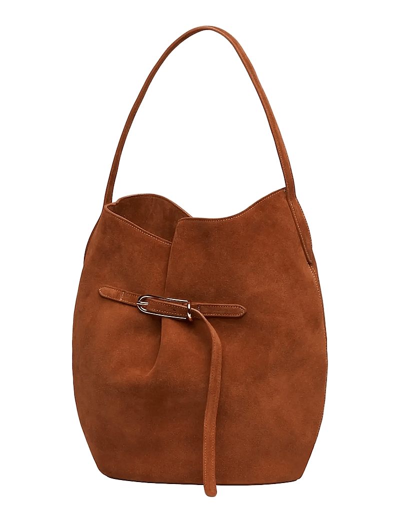 Liffner - BELTED BUCKET BAG LARGE - käekotid - saddle brown - 2
