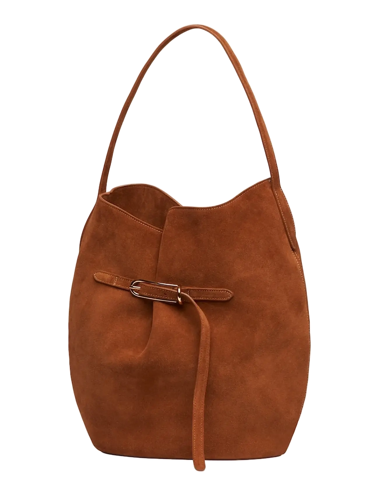 Liffner - BELTED BUCKET BAG LARGE - torebki - saddle brown - 2
