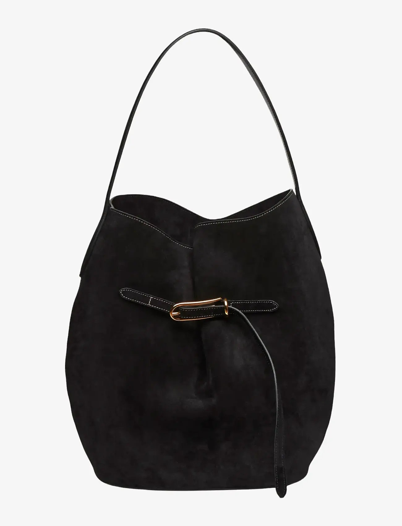 Liffner - BELTED BUCKET BAG LARGE - top handle tasker - black - 1