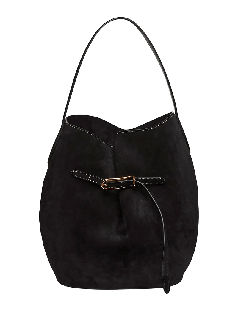 Liffner - BELTED BUCKET BAG LARGE - mados tendencijos - black - 1