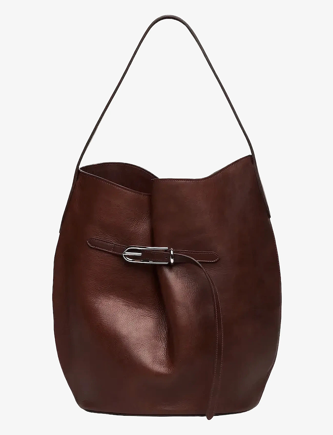 Liffner - BELTED BUCKET BAG  LARGE - dark brown - 1