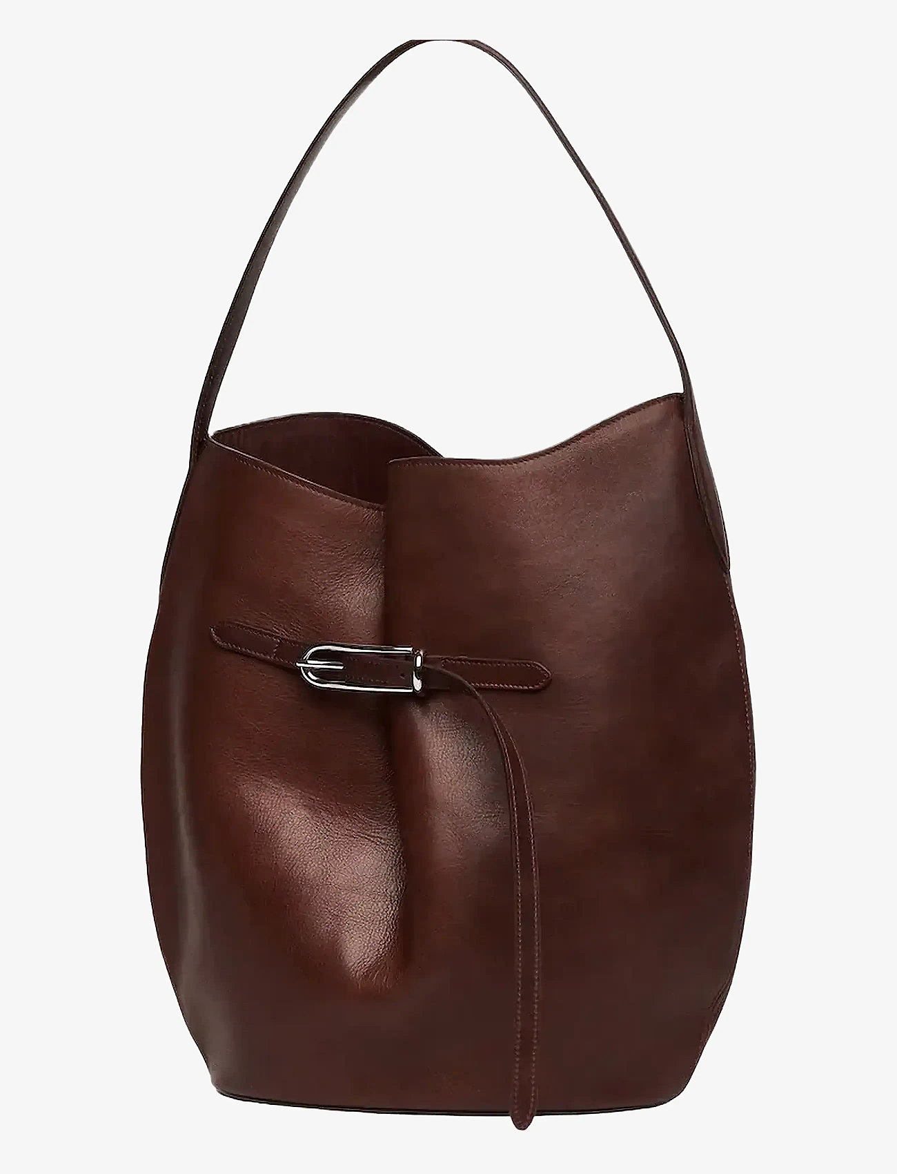 Liffner - BELTED BUCKET BAG  LARGE - dark brown - 2