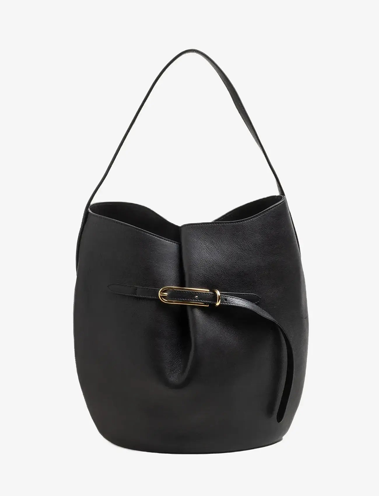 Liffner - BELTED BUCKET BAG LARGE - handbags - black - 1