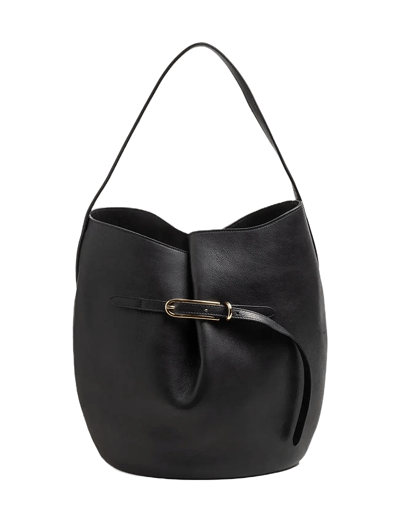 Liffner - BELTED BUCKET BAG LARGE - shoppers - black - 1