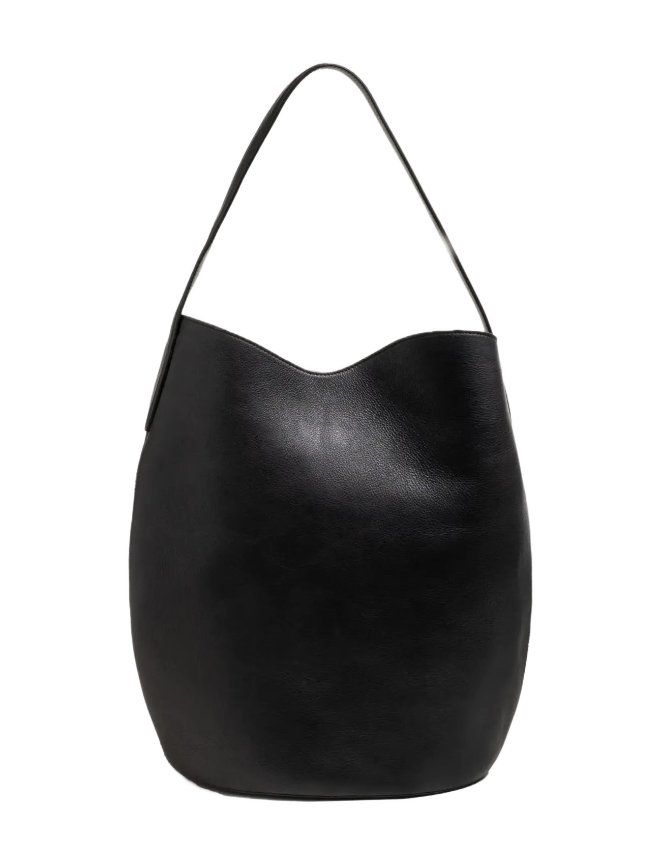 Liffner - BELTED BUCKET BAG LARGE - top handle tasker - black - 2