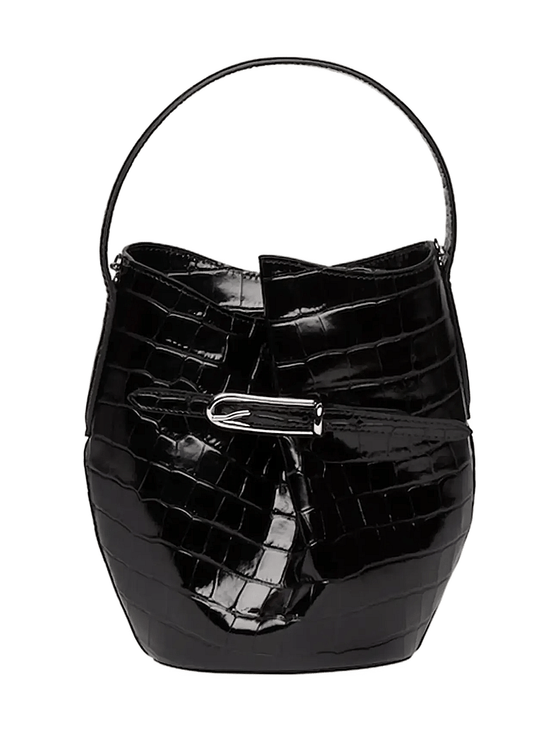 Liffner - BELTED BUCKET BAG MINI - moetrendid - black - 1