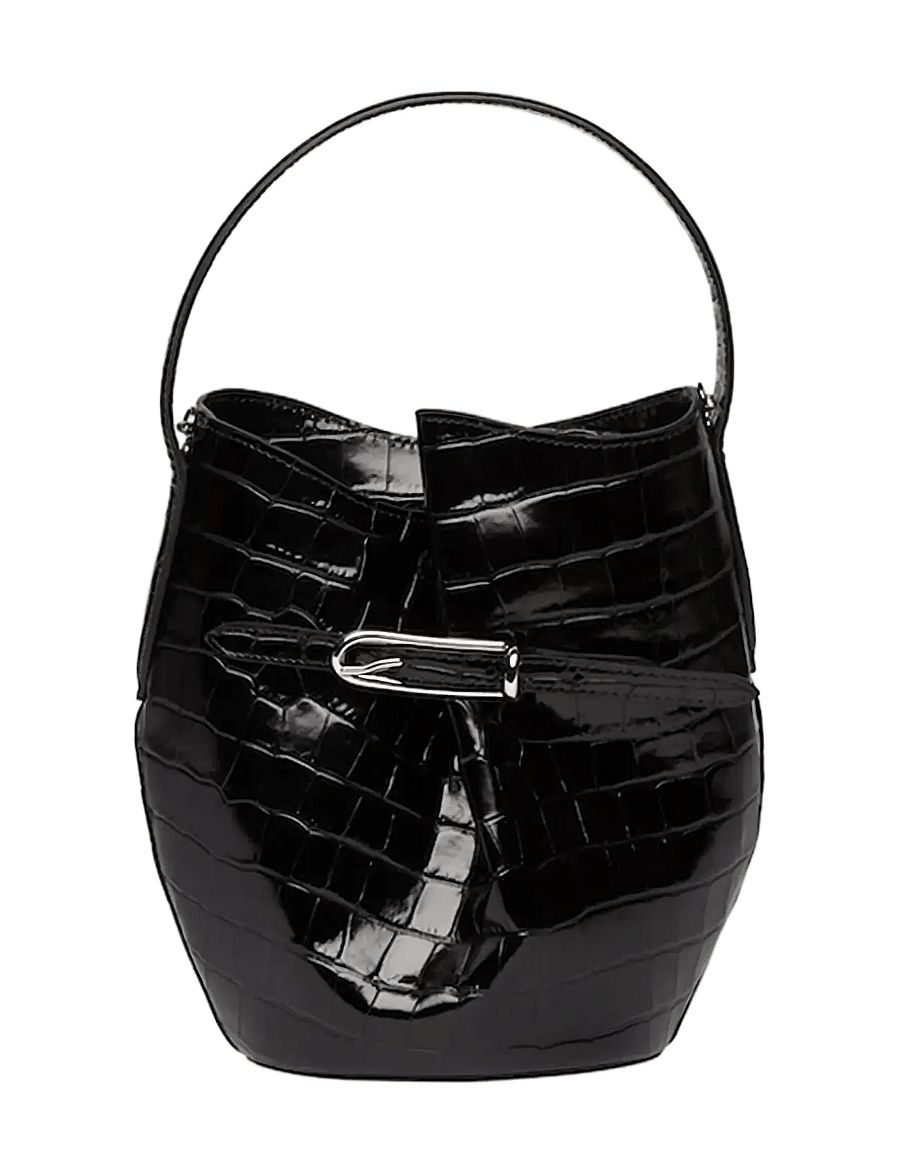 Liffner - BELTED BUCKET BAG MINI - moetrendid - black - 1