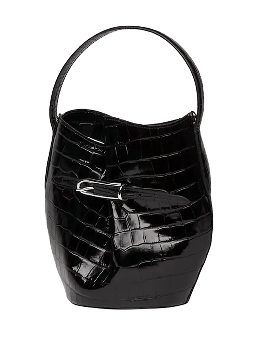 Liffner - BELTED BUCKET BAG MINI - moetrendid - black - 2