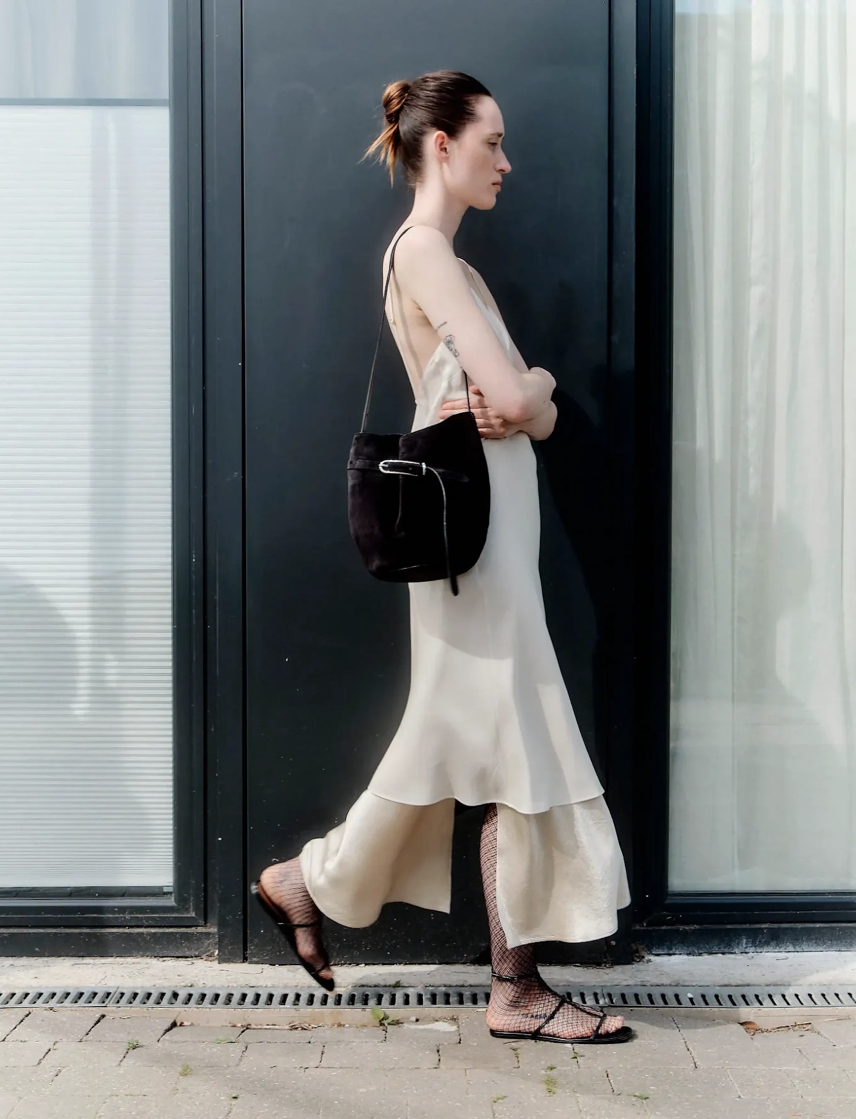 Liffner Belted Bucket Bag, One Size, Bags, Schwarz - Frauen